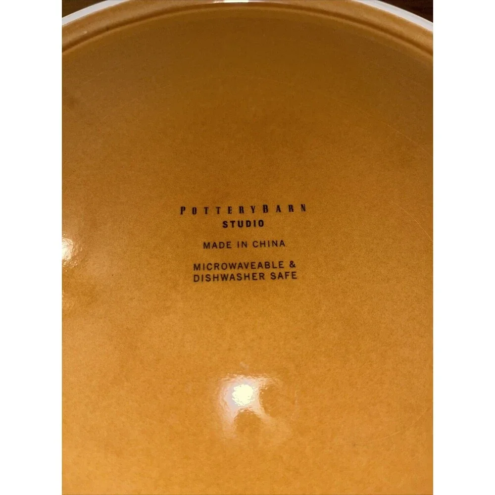 Pottery Barn Studio Brown Large Porcelain Heavy 13